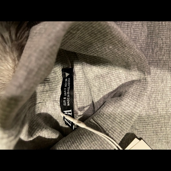 Zara Grey Sleeveless Turtleneck Jumper Top - Picture 3 of 7